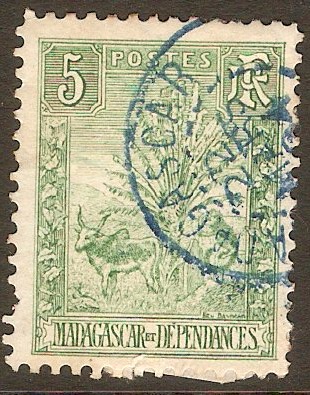 Madagascar 1903 5c Green. SG41.